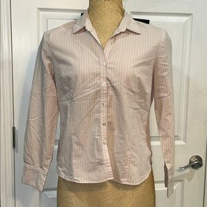 George Cream and Pink Striped Top
